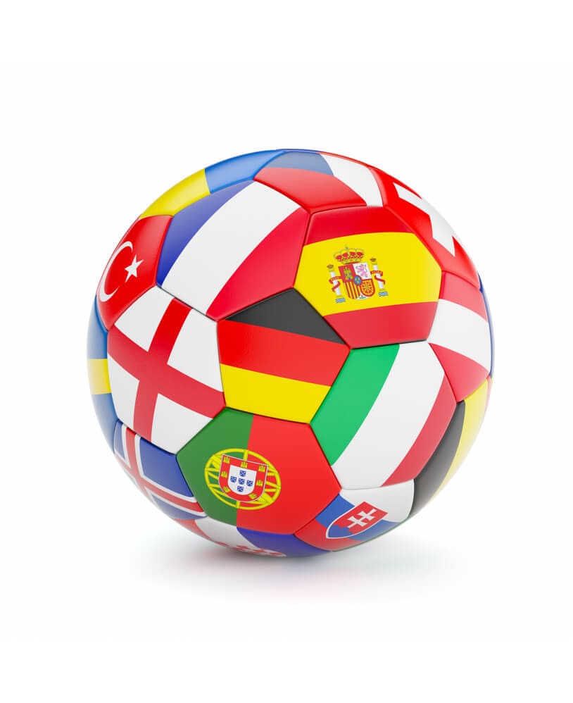 ballon de foot avec tout les pays