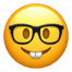 emoji de lunette de soleil