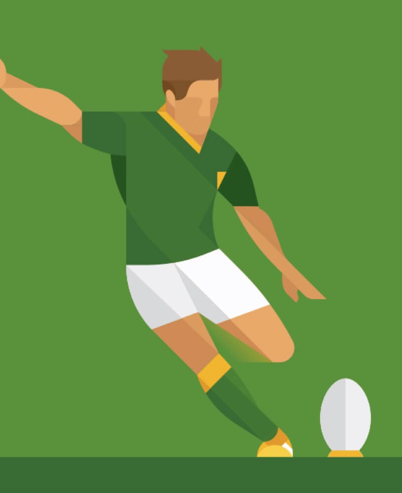 illustration joueur rugby tirant